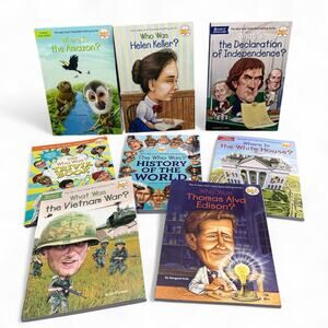 WhoHQ Book Lot 8 The Who What Was Is Helen Keller Amazon Thomas Edison Trivia